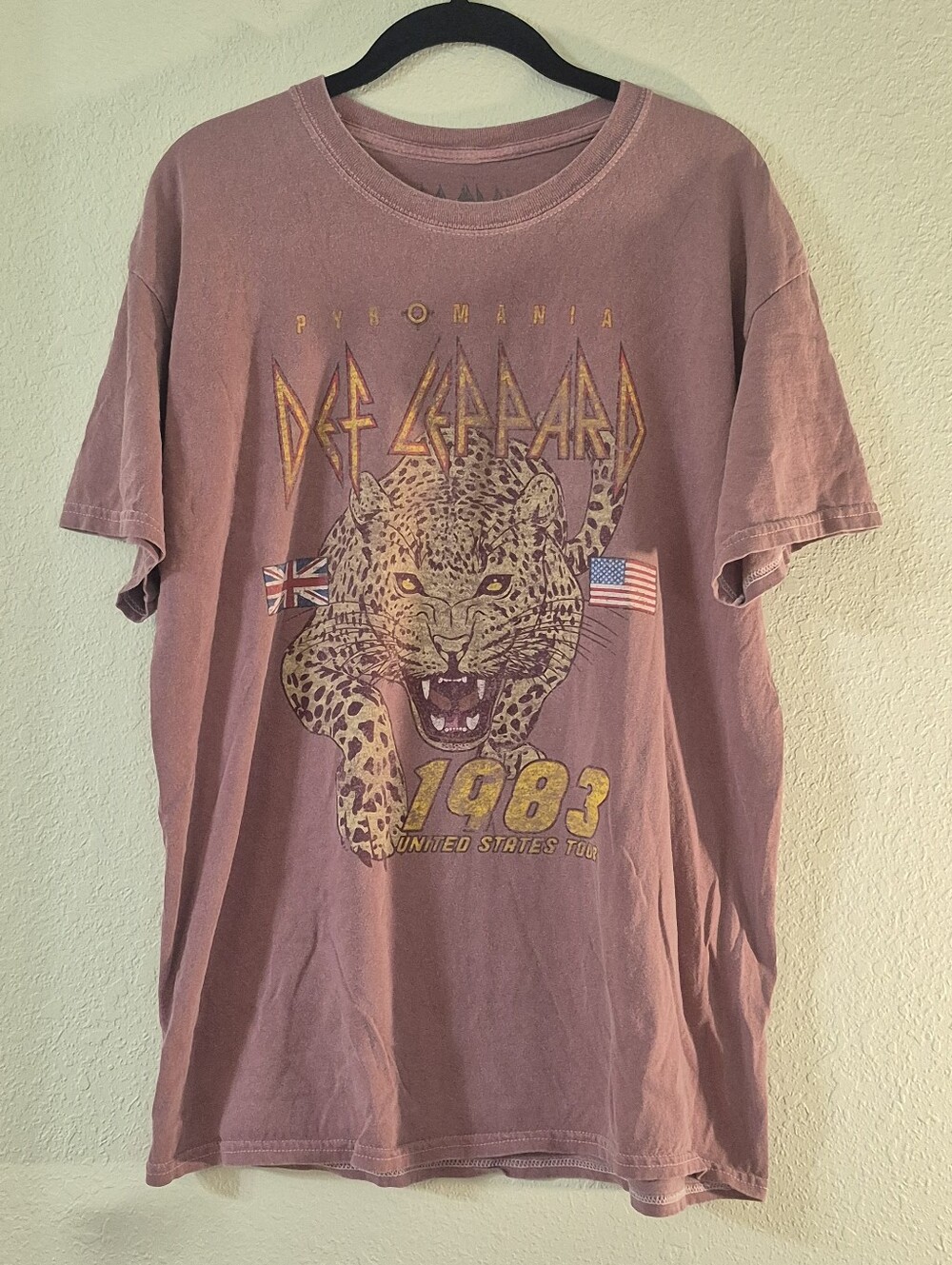 Def Leppard 1983 Tour Graphic Tee - Dusty Mauve